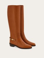 Ferragamo F buckle knee boot - Image 5